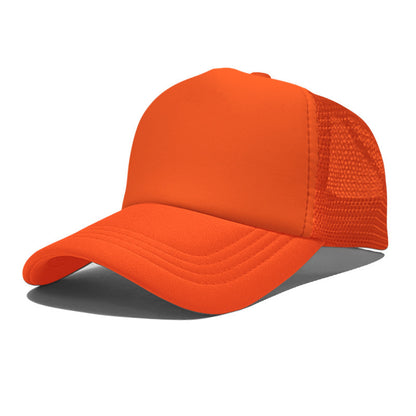LOGO Casual Style Curved Brim Mesh Hat For Adults In Summer, Featuring Polyester Material With Embroidery Craft