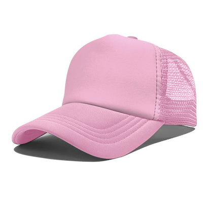LOGO Casual Style Curved Brim Mesh Hat For Adults In Summer, Featuring Polyester Material With Embroidery Craft