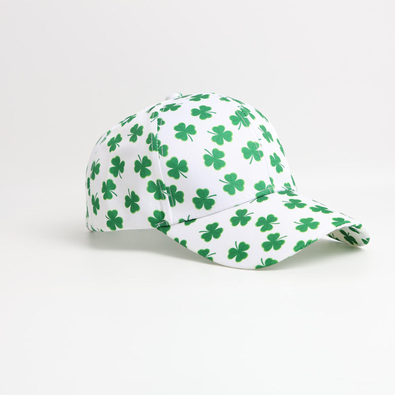 Green Baseball Cap With Curved Brim For Adults, Made Of Polyester, Perfect For St. Patrick's Day In Spring & Summer