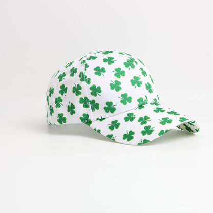 Green Baseball Cap With Curved Brim For Adults, Made Of Polyester, Perfect For St. Patrick's Day In Spring & Summer