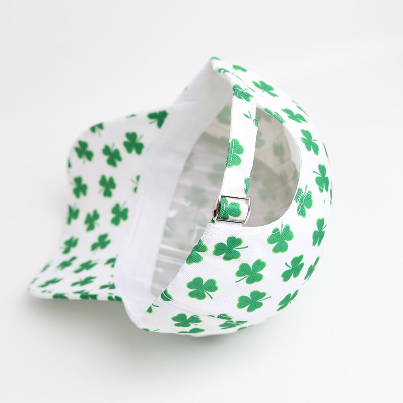 Green Baseball Cap With Curved Brim For Adults, Made Of Polyester, Perfect For St. Patrick's Day In Spring & Summer