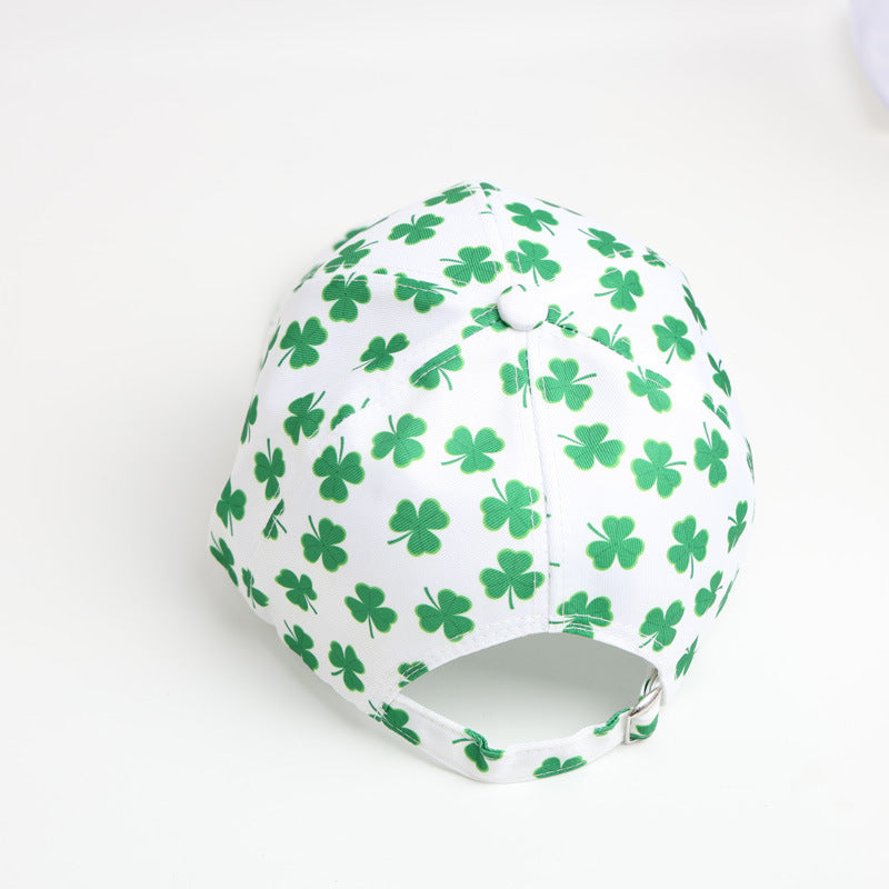 Green Baseball Cap With Curved Brim For Adults, Made Of Polyester, Perfect For St. Patrick's Day In Spring & Summer