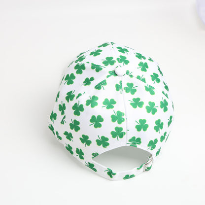 Green Baseball Cap With Curved Brim For Adults, Made Of Polyester, Perfect For St. Patrick's Day In Spring & Summer