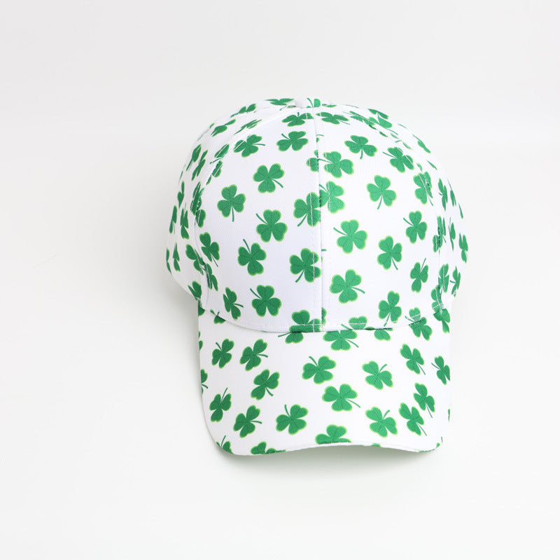 Green Baseball Cap With Curved Brim For Adults, Made Of Polyester, Perfect For St. Patrick's Day In Spring & Summer
