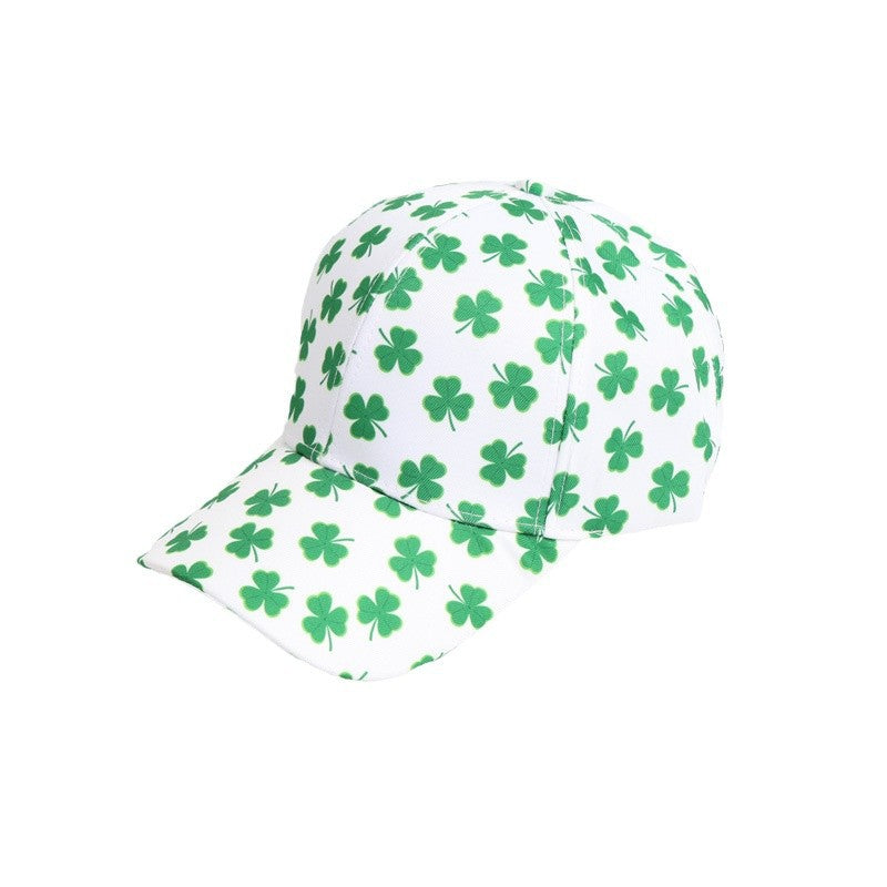 Green Baseball Cap With Curved Brim For Adults, Made Of Polyester, Perfect For St. Patrick's Day In Spring & Summer