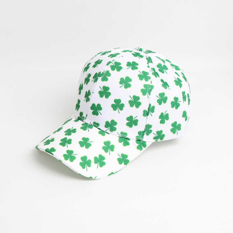 Green Baseball Cap With Curved Brim For Adults, Made Of Polyester, Perfect For St. Patrick's Day In Spring & Summer