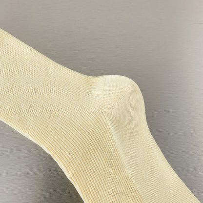 Color Block New Style Sweet Socks In White Featuring Breathable Cotton Fabric
