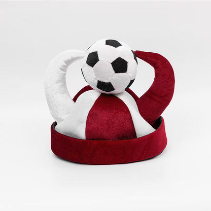 Jiaqi Green Horn Football Hat Made Of Fabric, Semi-Handmade Christmas Gift For Friends, Ideal For Travel Souvenirs