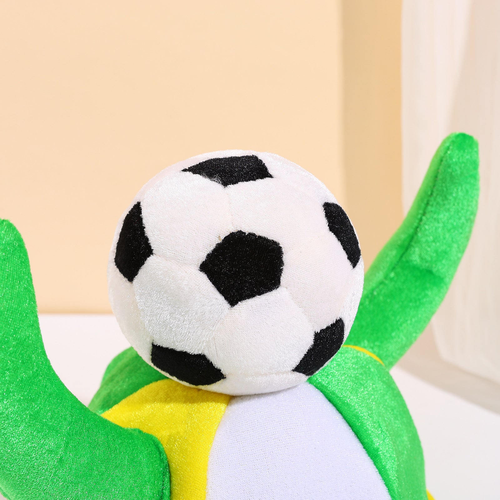 Jiaqi Green Horn Football Hat Made Of Fabric, Semi-Handmade Christmas Gift For Friends, Ideal For Travel Souvenirs
