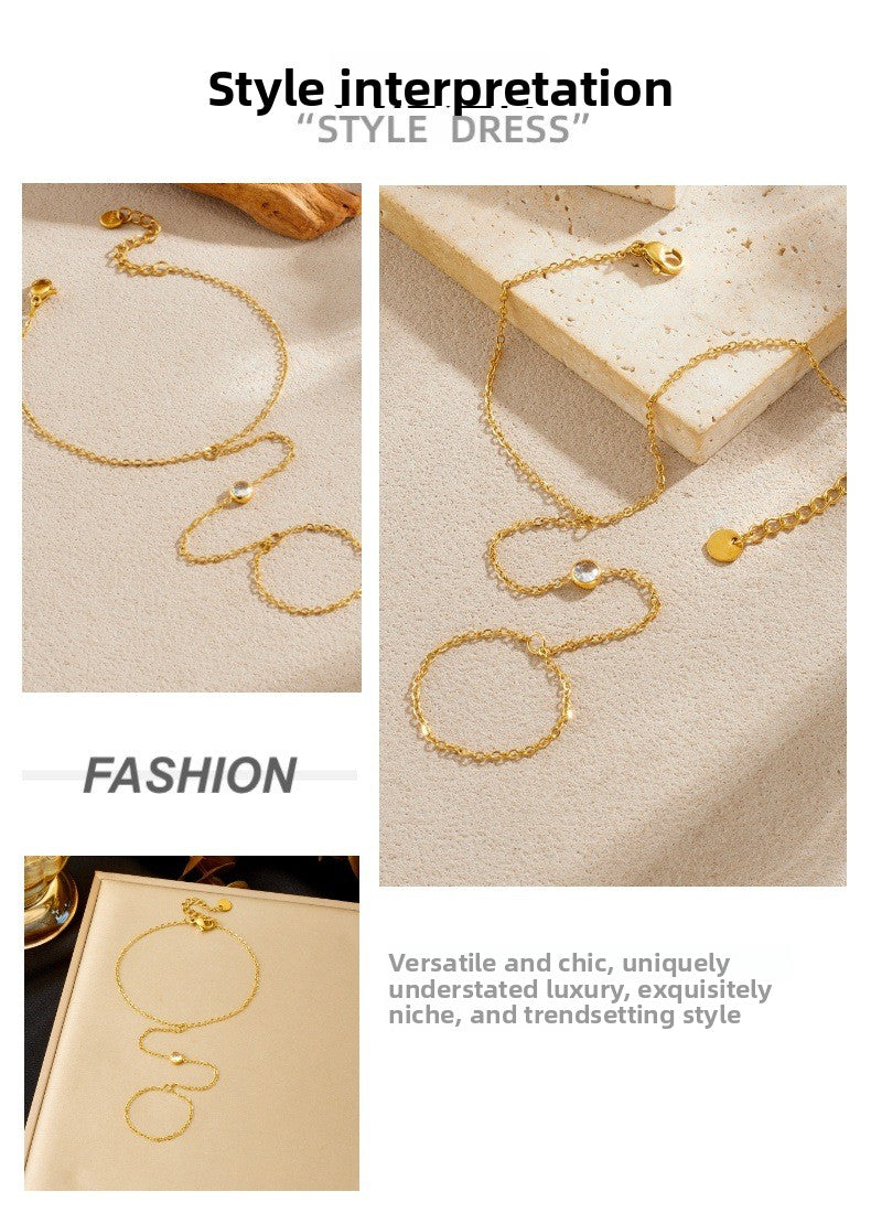 New Style Round Pattern Bracelet In Golden Color, Elegant And Stylish Accessory For Everyday Wear