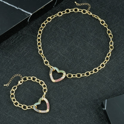 Heart Shape Necklace For Women Featuring Elegant Copper Material