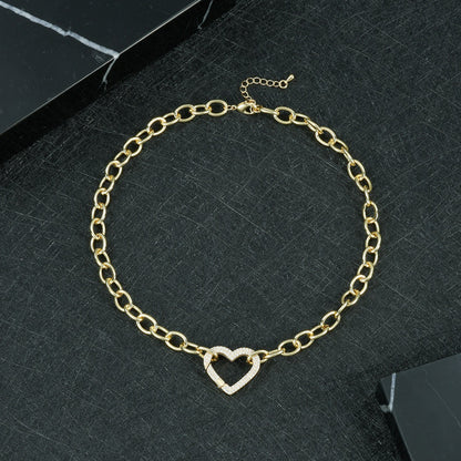 Heart Shape Necklace For Women Featuring Elegant Copper Material
