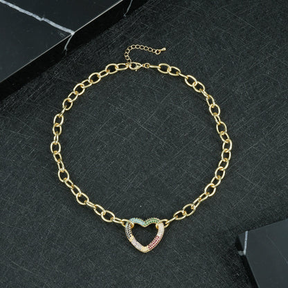 Heart Shape Necklace For Women Featuring Elegant Copper Material