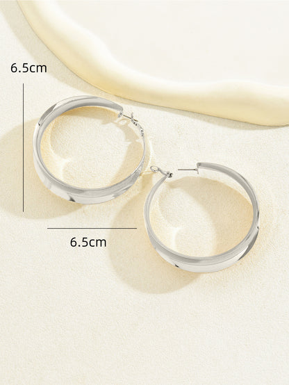 For Golden Retro Metal Hoop Earrings Featuring Classic Design And Durable Construction