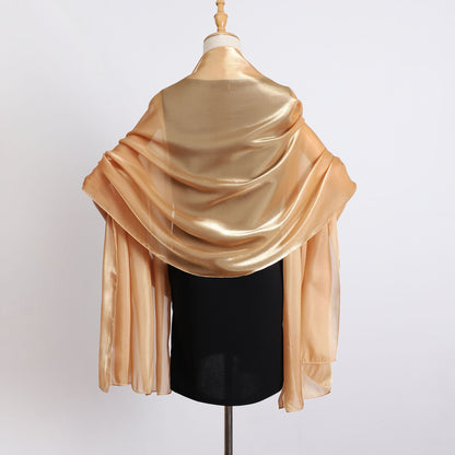 Elegant Organza Kerchief Silk Scarf Featuring Lightweight And Sheer Fabric For Stylish Accessories