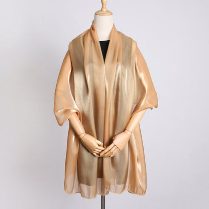 Elegant Organza Kerchief Silk Scarf Featuring Lightweight And Sheer Fabric For Stylish Accessories