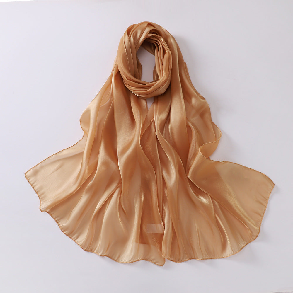 Elegant Organza Kerchief Silk Scarf Featuring Lightweight And Sheer Fabric For Stylish Accessories