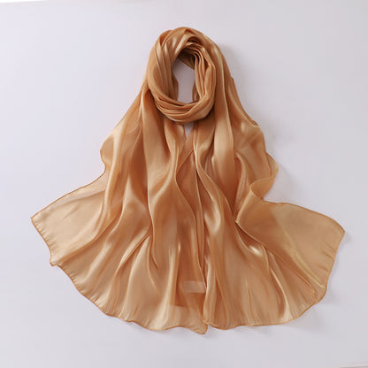 Elegant Organza Kerchief Silk Scarf Featuring Lightweight And Sheer Fabric For Stylish Accessories