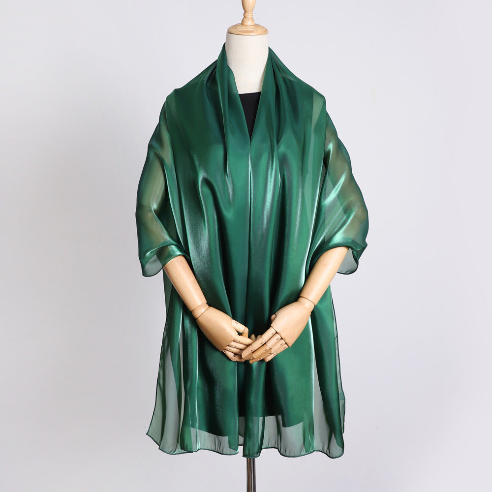 Elegant Organza Kerchief Silk Scarf Featuring Lightweight And Sheer Fabric For Stylish Accessories