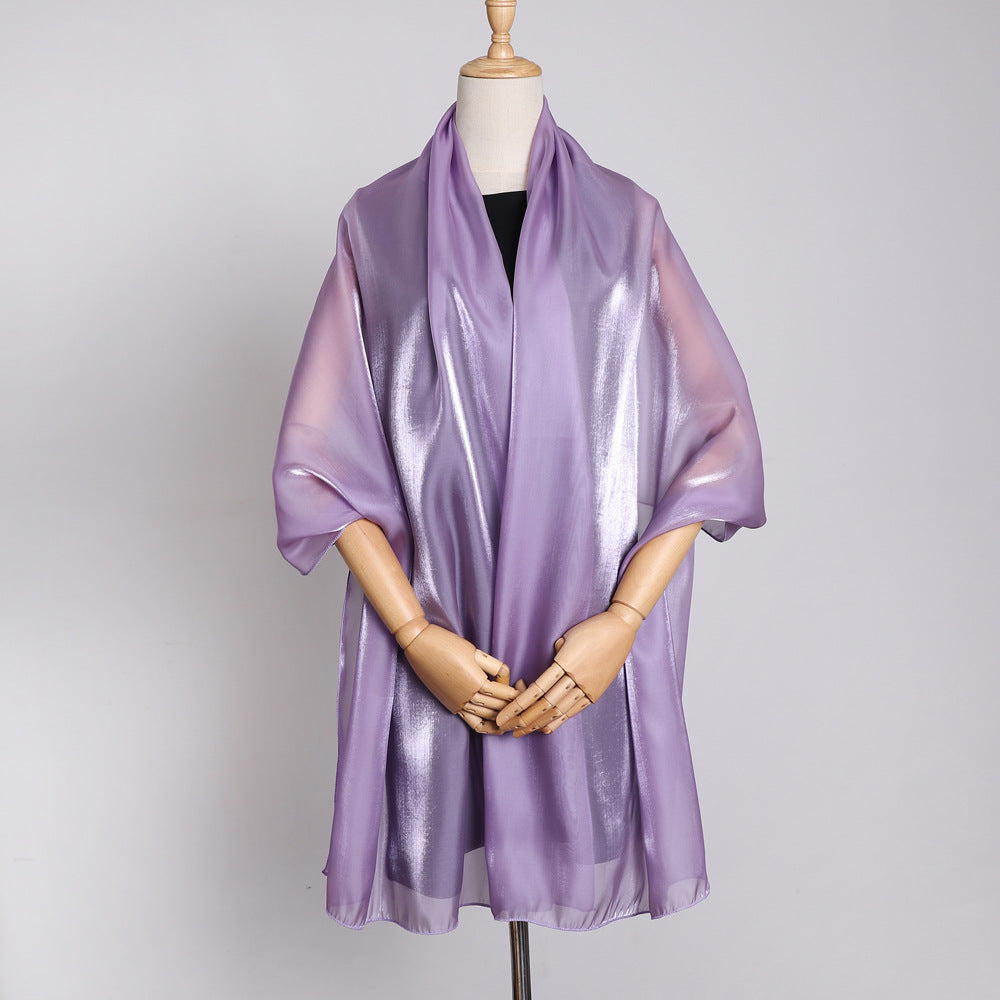 Elegant Organza Kerchief Silk Scarf Featuring Lightweight And Sheer Fabric For Stylish Accessories
