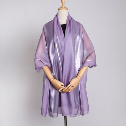 Elegant Organza Kerchief Silk Scarf Featuring Lightweight And Sheer Fabric For Stylish Accessories