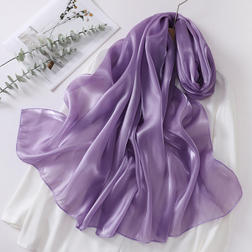 Elegant Organza Kerchief Silk Scarf Featuring Lightweight And Sheer Fabric For Stylish Accessories