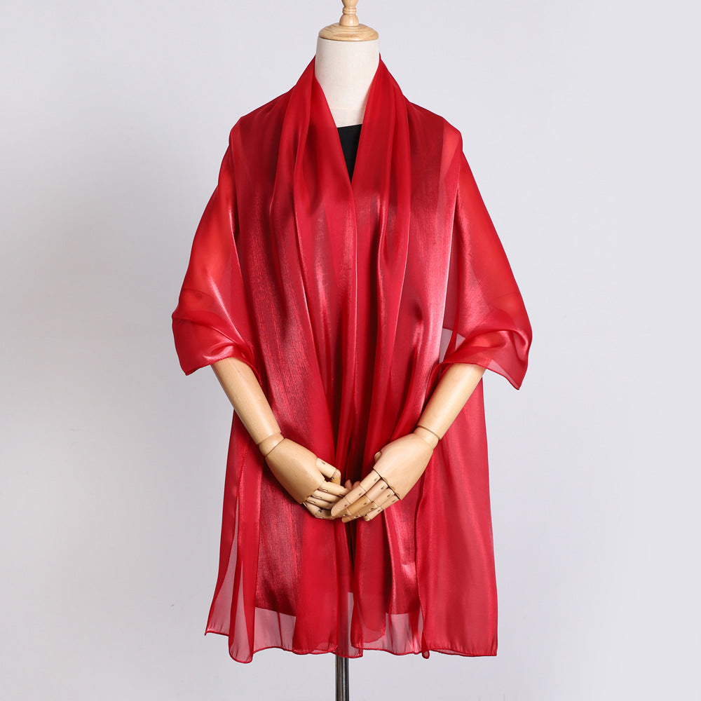 Elegant Organza Kerchief Silk Scarf Featuring Lightweight And Sheer Fabric For Stylish Accessories
