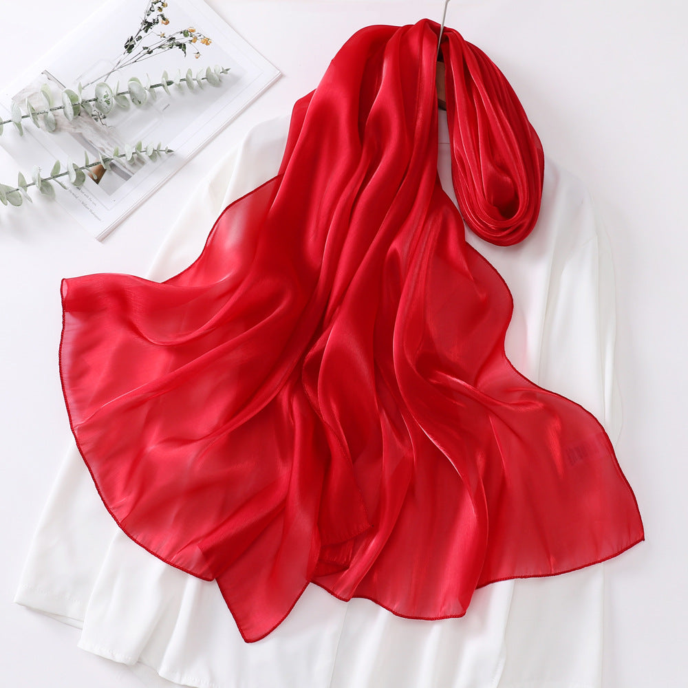 Elegant Organza Kerchief Silk Scarf Featuring Lightweight And Sheer Fabric For Stylish Accessories