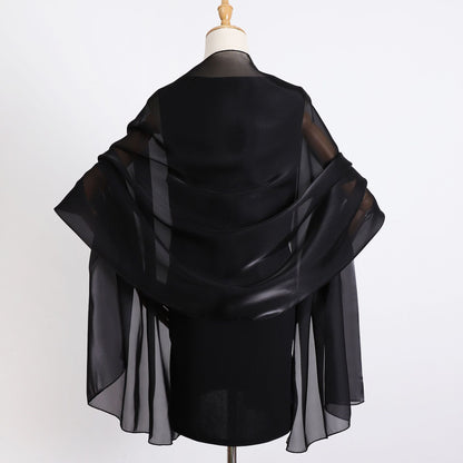 Elegant Organza Kerchief Silk Scarf Featuring Lightweight And Sheer Fabric For Stylish Accessories