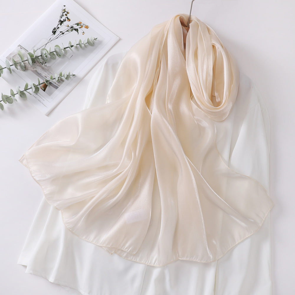 Elegant Organza Kerchief Silk Scarf Featuring Lightweight And Sheer Fabric For Stylish Accessories