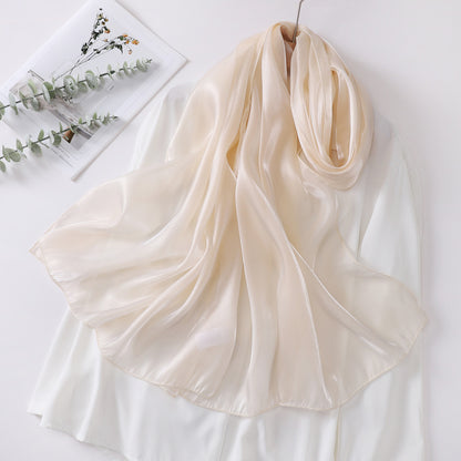 Elegant Organza Kerchief Silk Scarf Featuring Lightweight And Sheer Fabric For Stylish Accessories