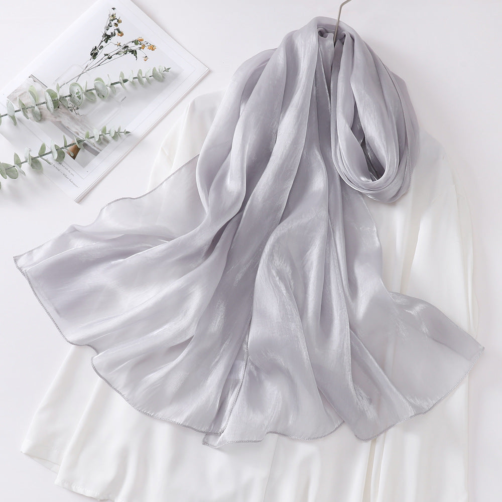 Elegant Organza Kerchief Silk Scarf Featuring Lightweight And Sheer Fabric For Stylish Accessories
