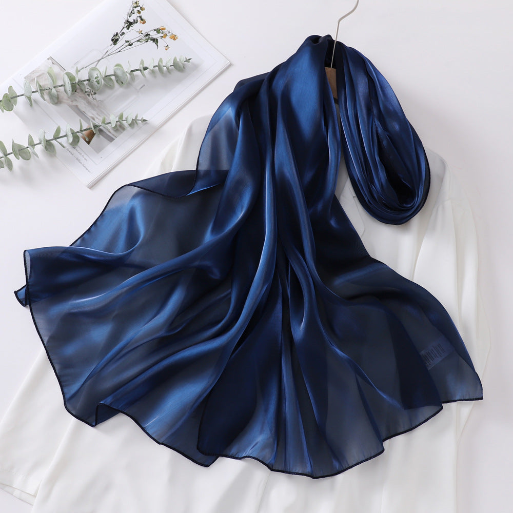 Elegant Organza Kerchief Silk Scarf Featuring Lightweight And Sheer Fabric For Stylish Accessories