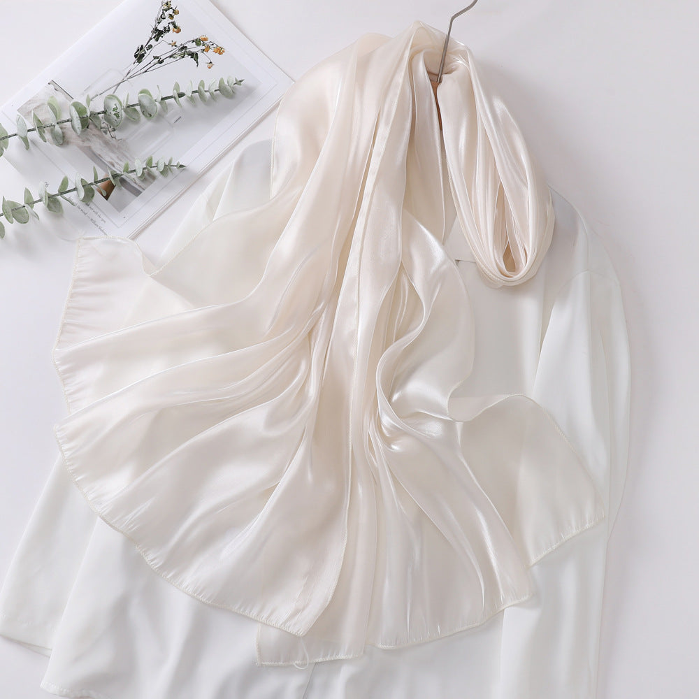 Elegant Organza Kerchief Silk Scarf Featuring Lightweight And Sheer Fabric For Stylish Accessories