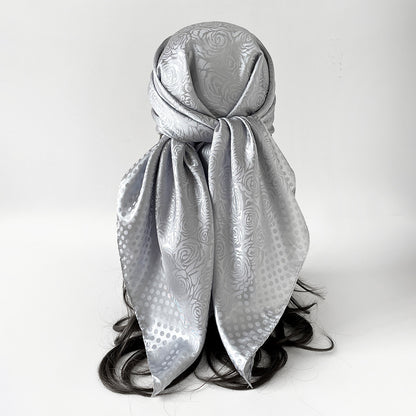 Silk Scarf With Printing Pattern In Red, Perfect For Summer