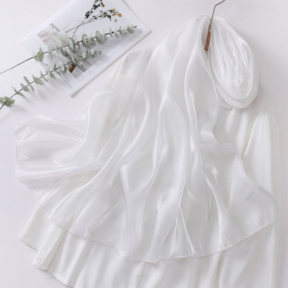 Elegant Organza Kerchief Silk Scarf Featuring Lightweight And Sheer Fabric For Stylish Accessories