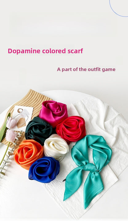 Lilac Silk Scarf For Summer, Elegant And Lightweight Accessory