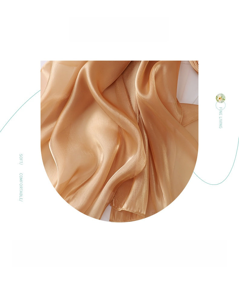 Elegant Organza Kerchief Silk Scarf Featuring Lightweight And Sheer Fabric For Stylish Accessories