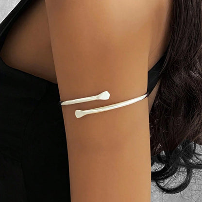For Arm Cuff Bangle In Golden Metal, Stylish Jewelry Accessory