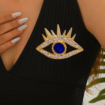 Devil's Eye Pin In Alloy Featuring Zircon Inlay