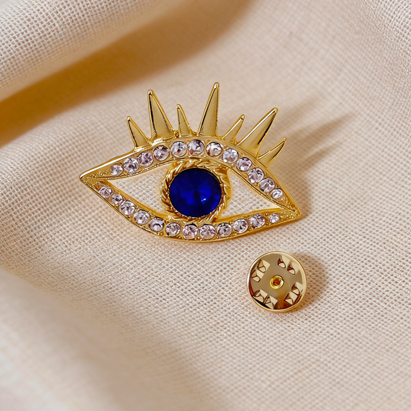 Devil's Eye Pin In Alloy Featuring Zircon Inlay