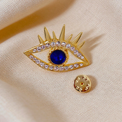 Devil's Eye Pin In Alloy Featuring Zircon Inlay