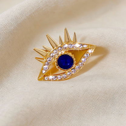 Devil's Eye Pin In Alloy Featuring Zircon Inlay