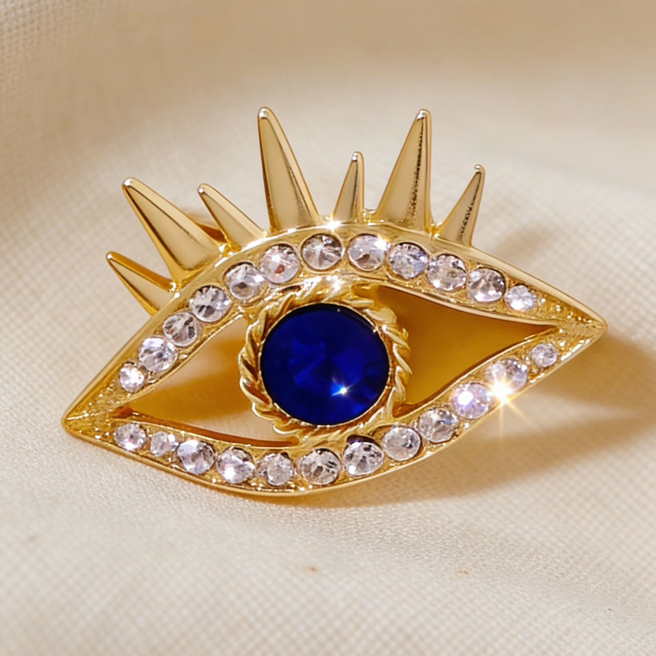 Devil's Eye Pin In Alloy Featuring Zircon Inlay