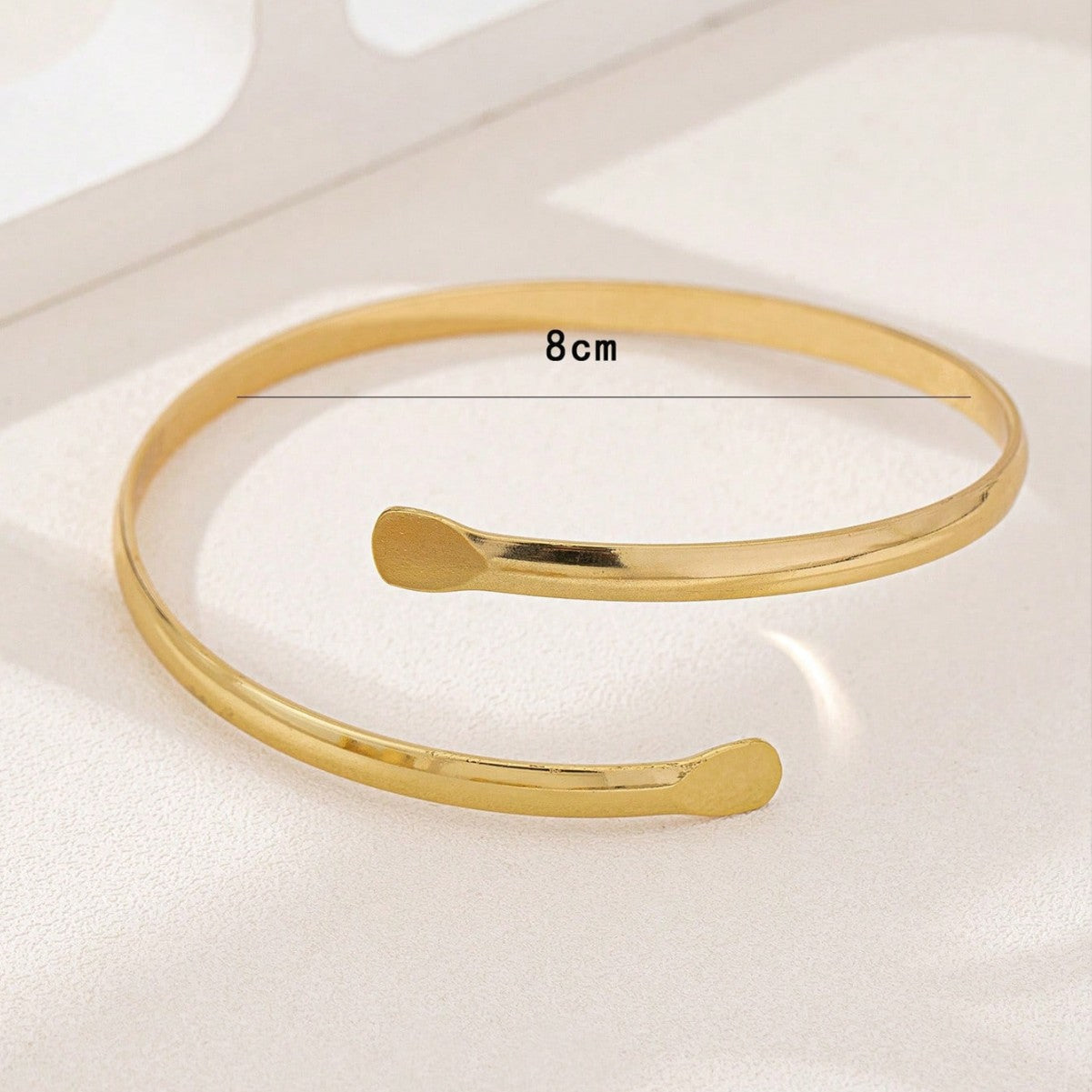 For Arm Cuff Bangle In Golden Metal, Stylish Jewelry Accessory
