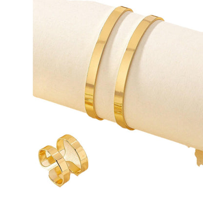 Golden Jewelry Set Featuring Metal Material For Elegant Wear