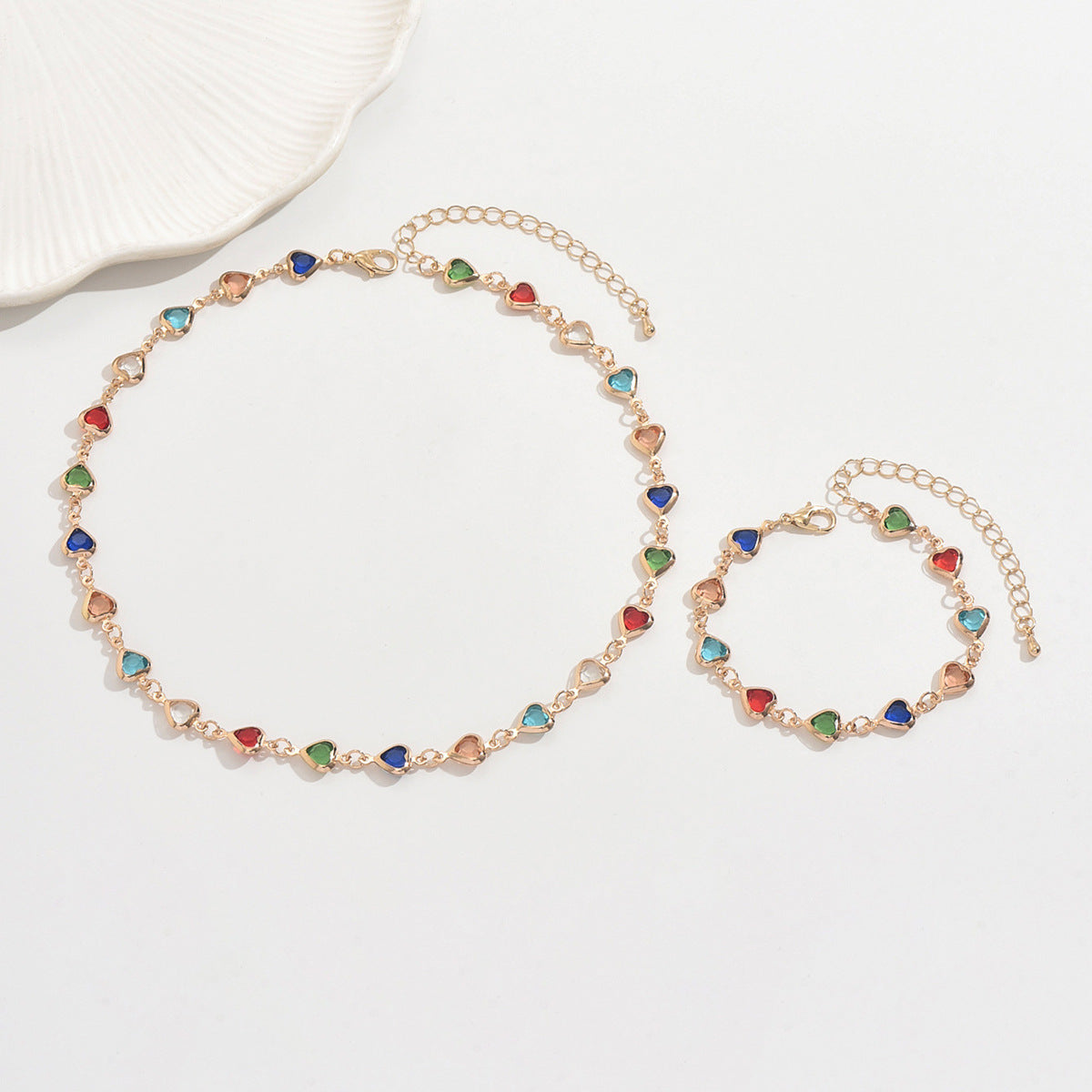 Heart Shape Jewelry Set Featuring Sparkling Rhinestones For Elegant Style