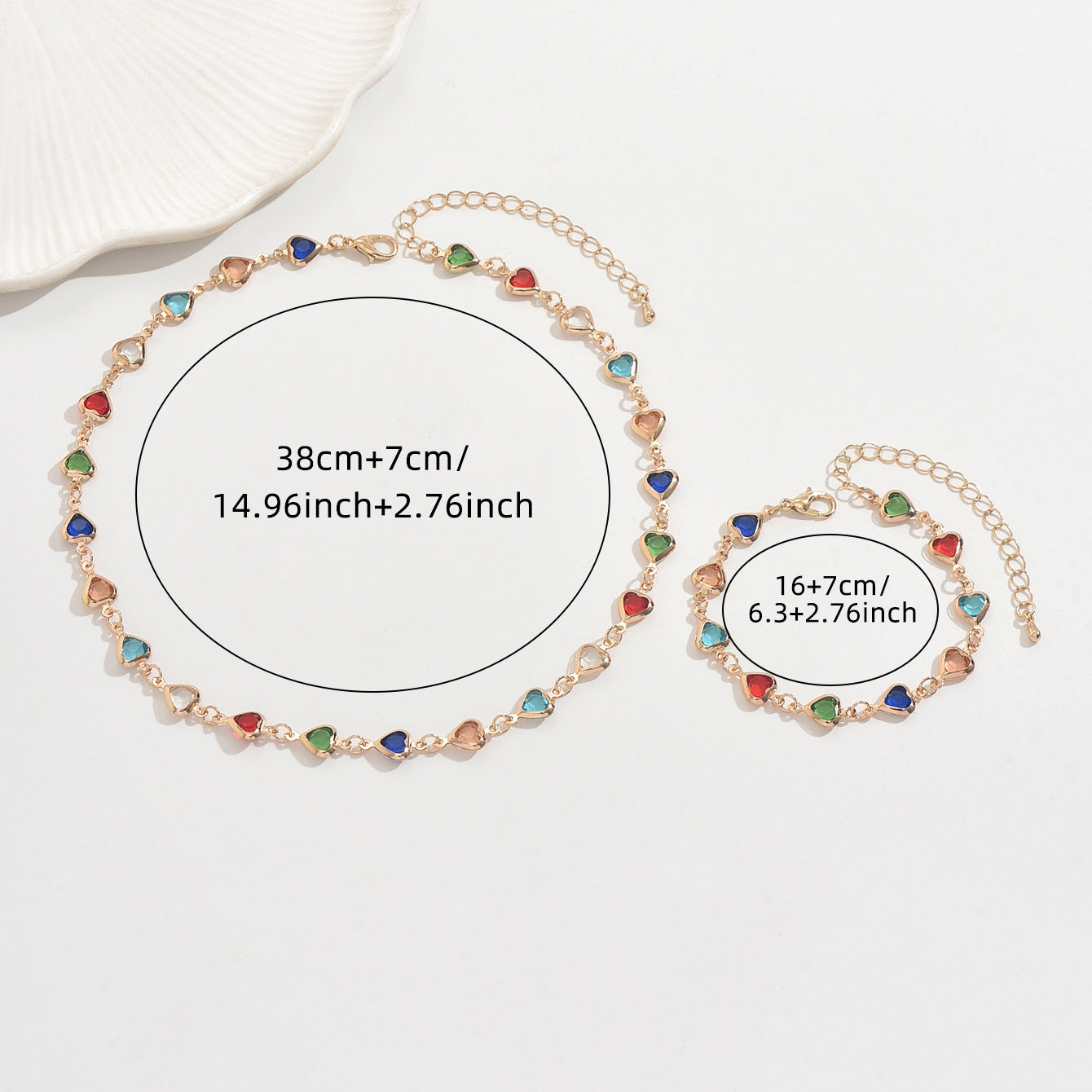 Heart Shape Jewelry Set Featuring Sparkling Rhinestones For Elegant Style