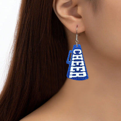 For Red Acrylic Earrings Featuring A Stylish Letter Pattern