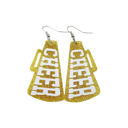 For Red Acrylic Earrings Featuring A Stylish Letter Pattern